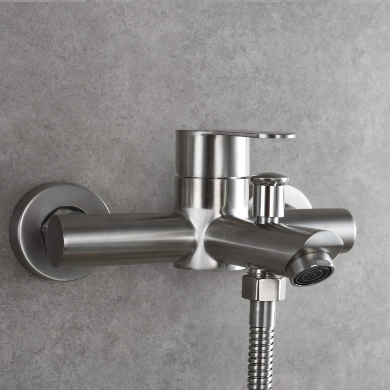CIENCIA Tecmolog Stainless Steel Bathroom Shower Tub Faucet Wall-Mounted, Brushed Nickel, SNA516 - Image 2